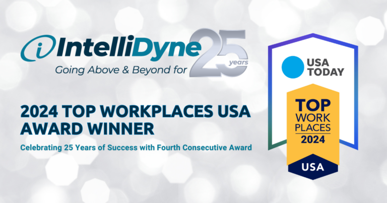 Gold and navy blue 2024 Top Workplaces USA Award Winner