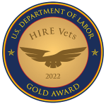 US Dept. of Labor HIRE Vets Gold Award 2022